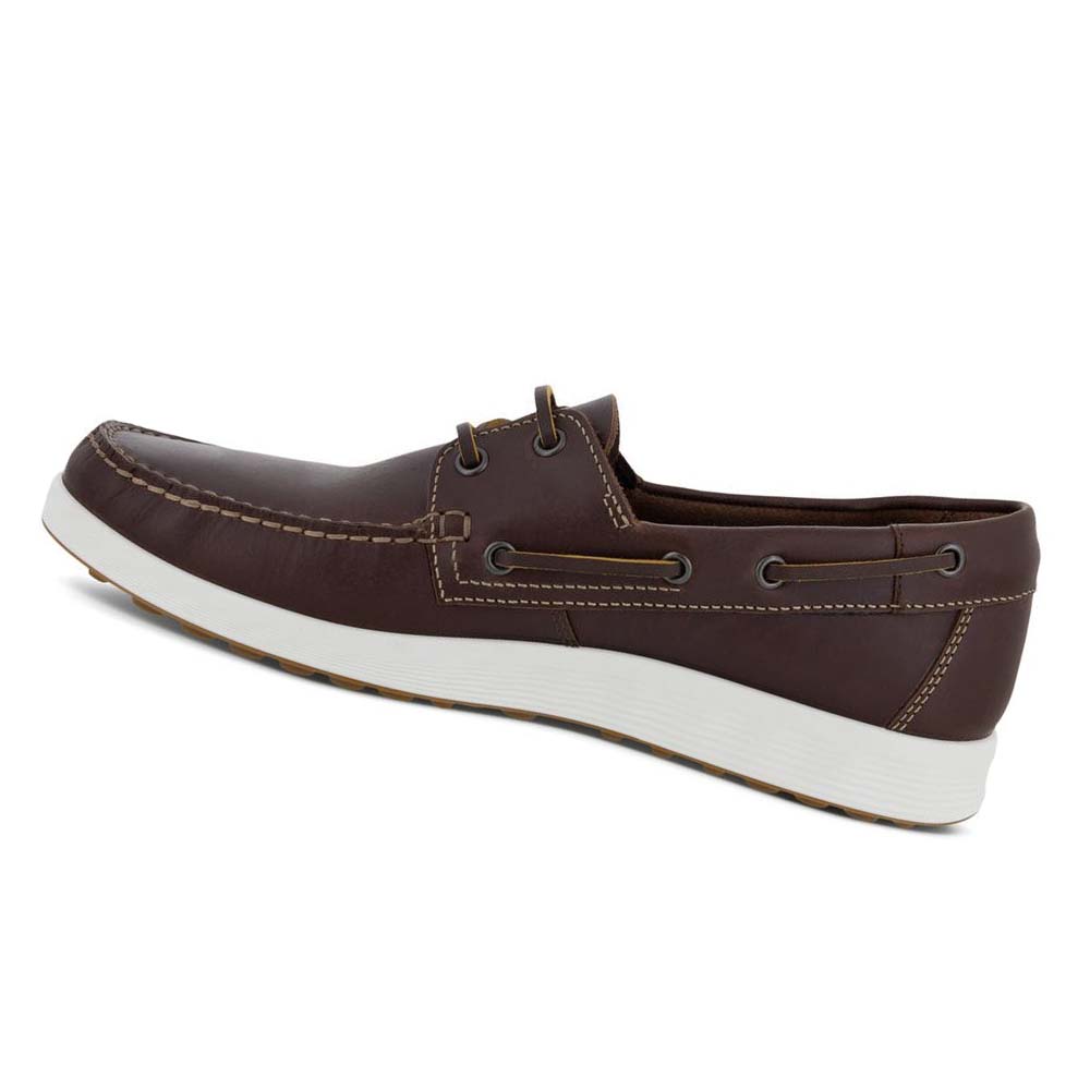 Men's Ecco S Lite Moc Boat Moccasins Coffee | Canada 580TCE